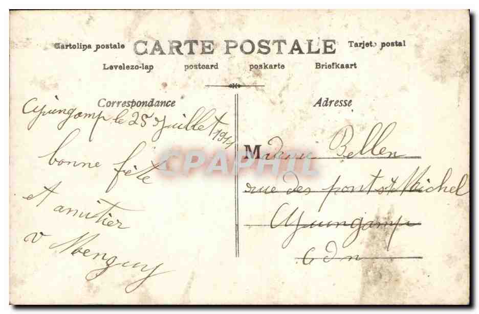 CPA Fantaisie Enfant Porte bonheur — Rückseite