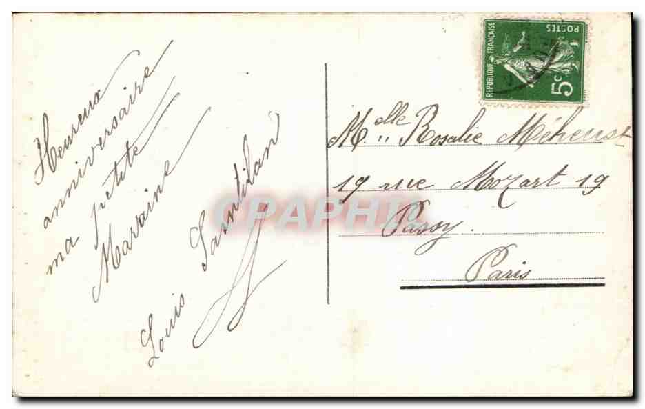 CPA Fantaisie Fleurs — Verso