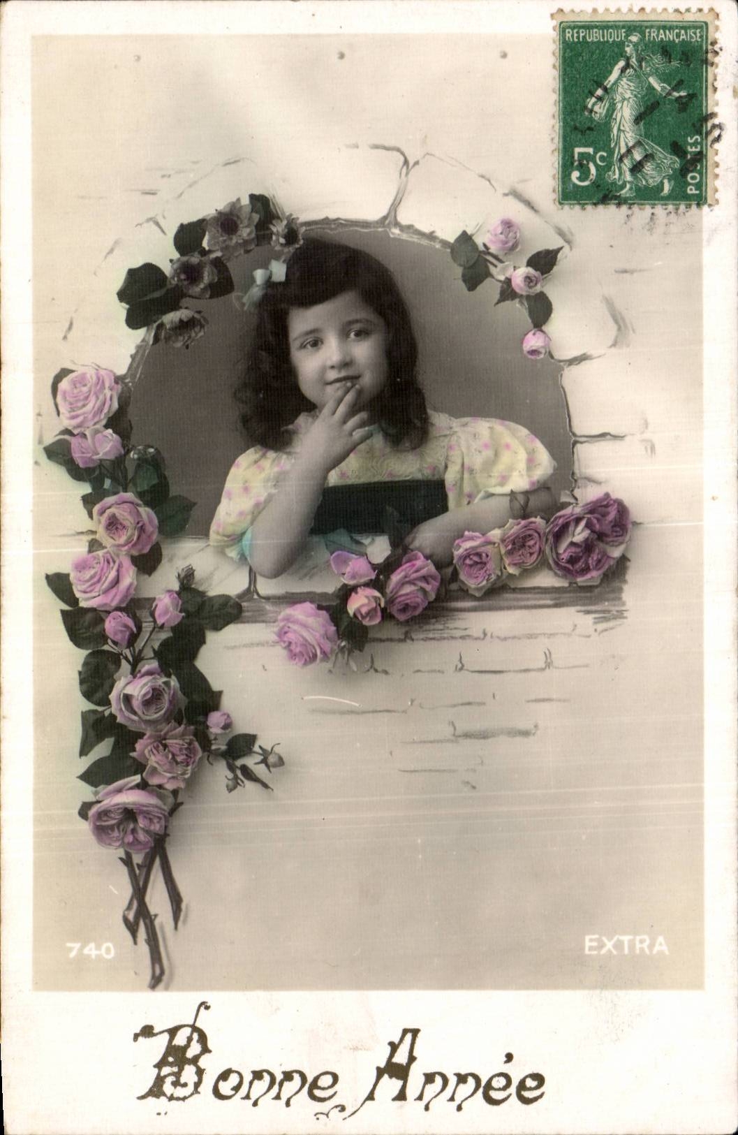 CPA Fantaisie Enfant Bonne annee
