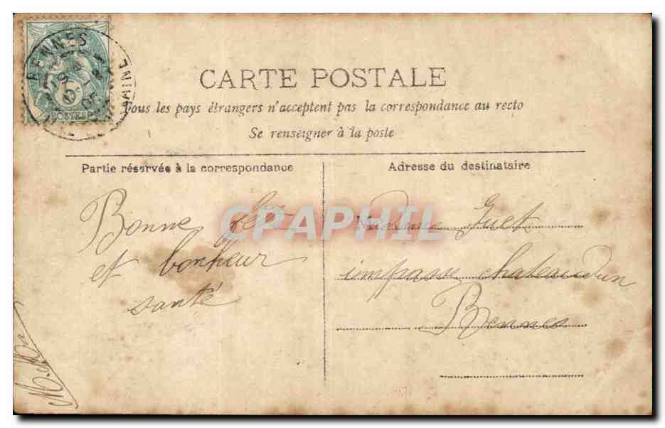 Femmes et enfant avec roses — S.I.P. — n° 1330 — Verso