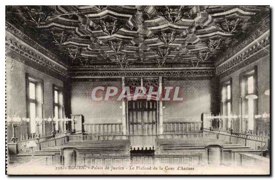 Rouen CPA Palais de justice Le plafond de la cour d'assises