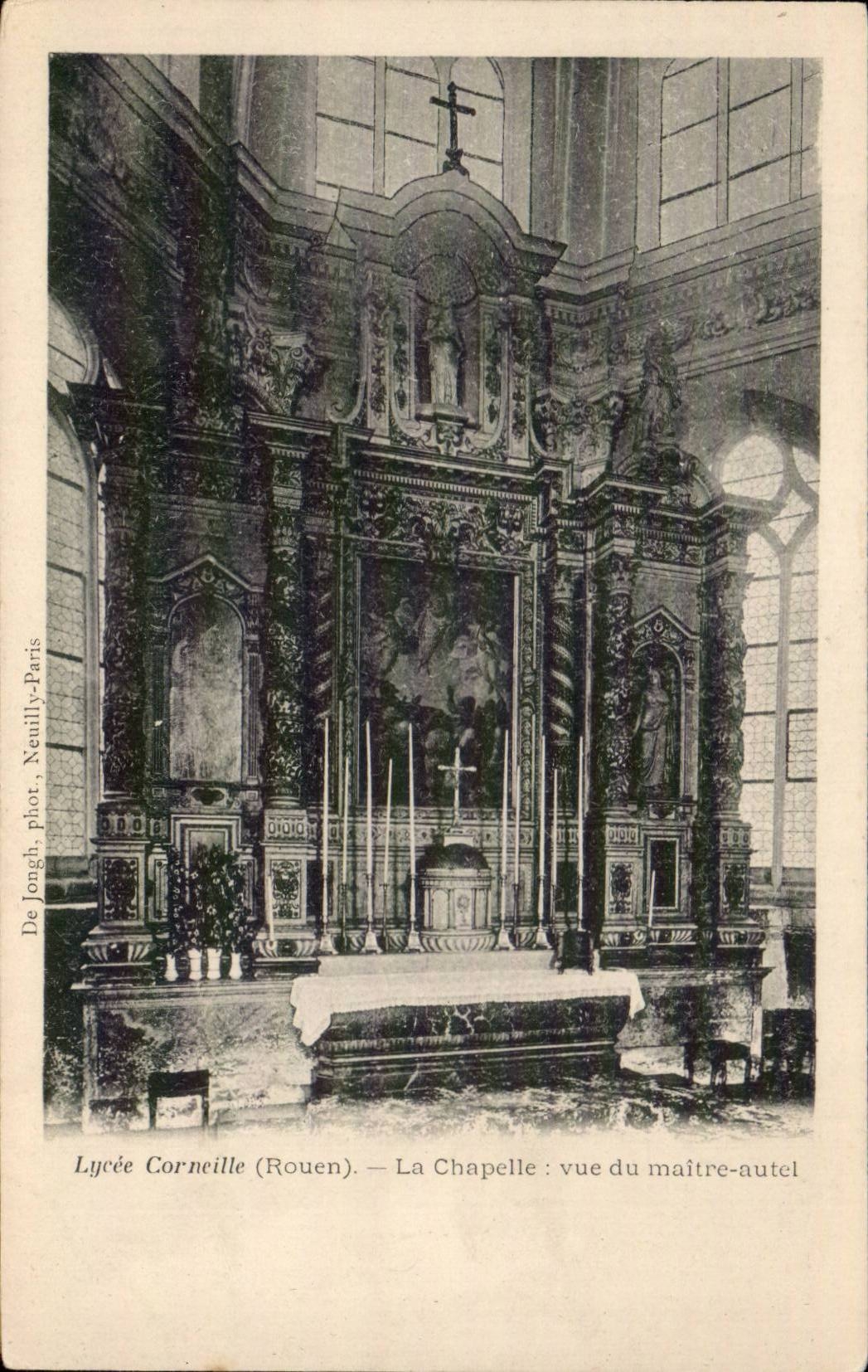 Rouen CPA Lycee Corneille La chapelle vue du maitre autel