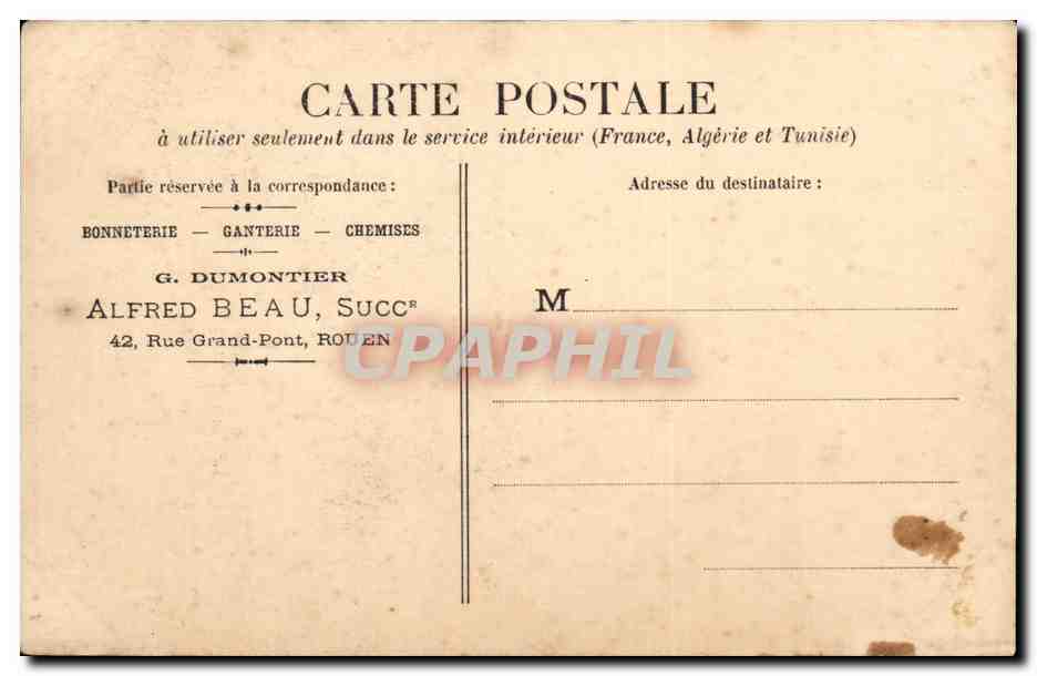 Rouen CPA Tour Saint Javques — Verso