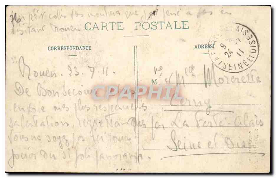Rouen CPA Tour Jeanne d'arc — Verso