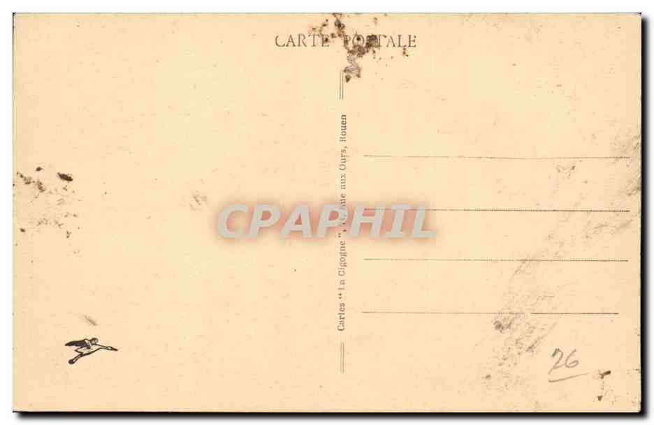 Rouen CPA Vieille maison Rue St Romain — Rückseite