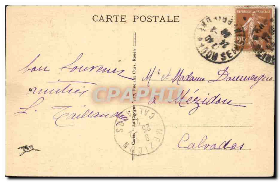 Rouen CPA Palais de justice — Verso