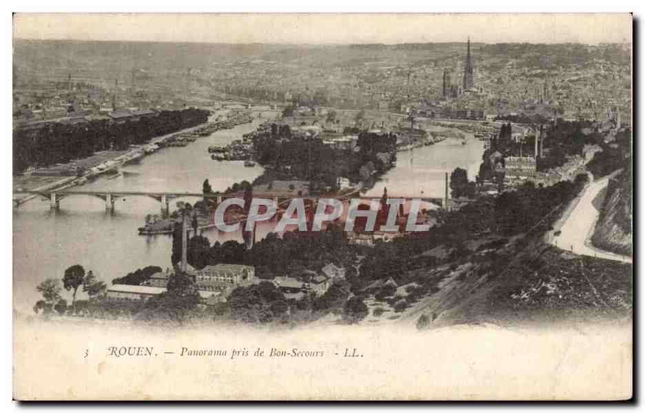 Rouen CPA Panorama pris de Bon SEcours