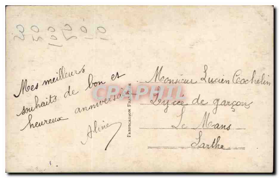 CPA FAntaisie Anniversaire — Back