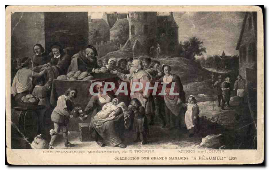 Les œuvres de Miséricorde, de D. Teniers — Musée du Louvre — Collection des grands magasins 'A Réaumur' 1904
