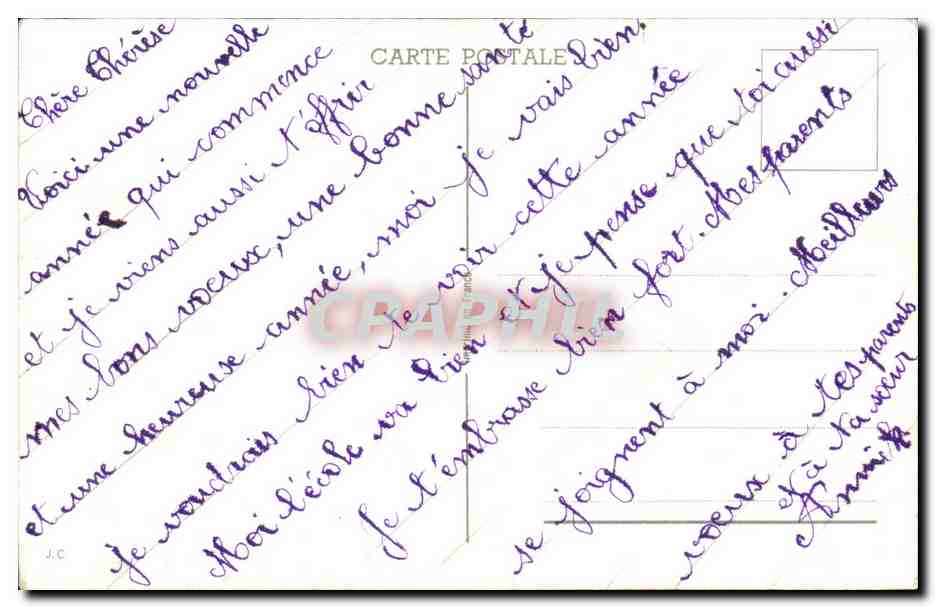 CPA Fantaisie Bonne et heureuse annee — Verso