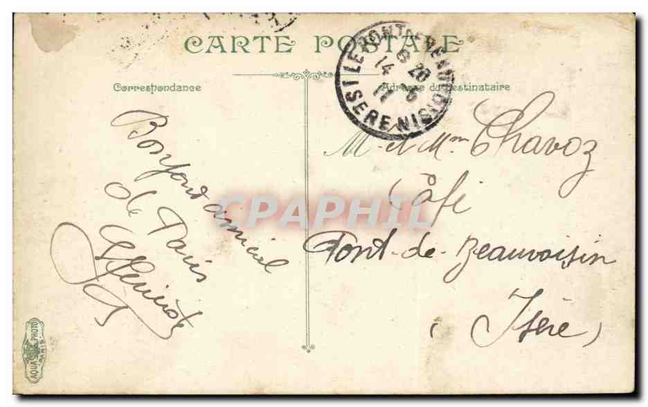 Paris CPA Place de l'etoile — Rückseite