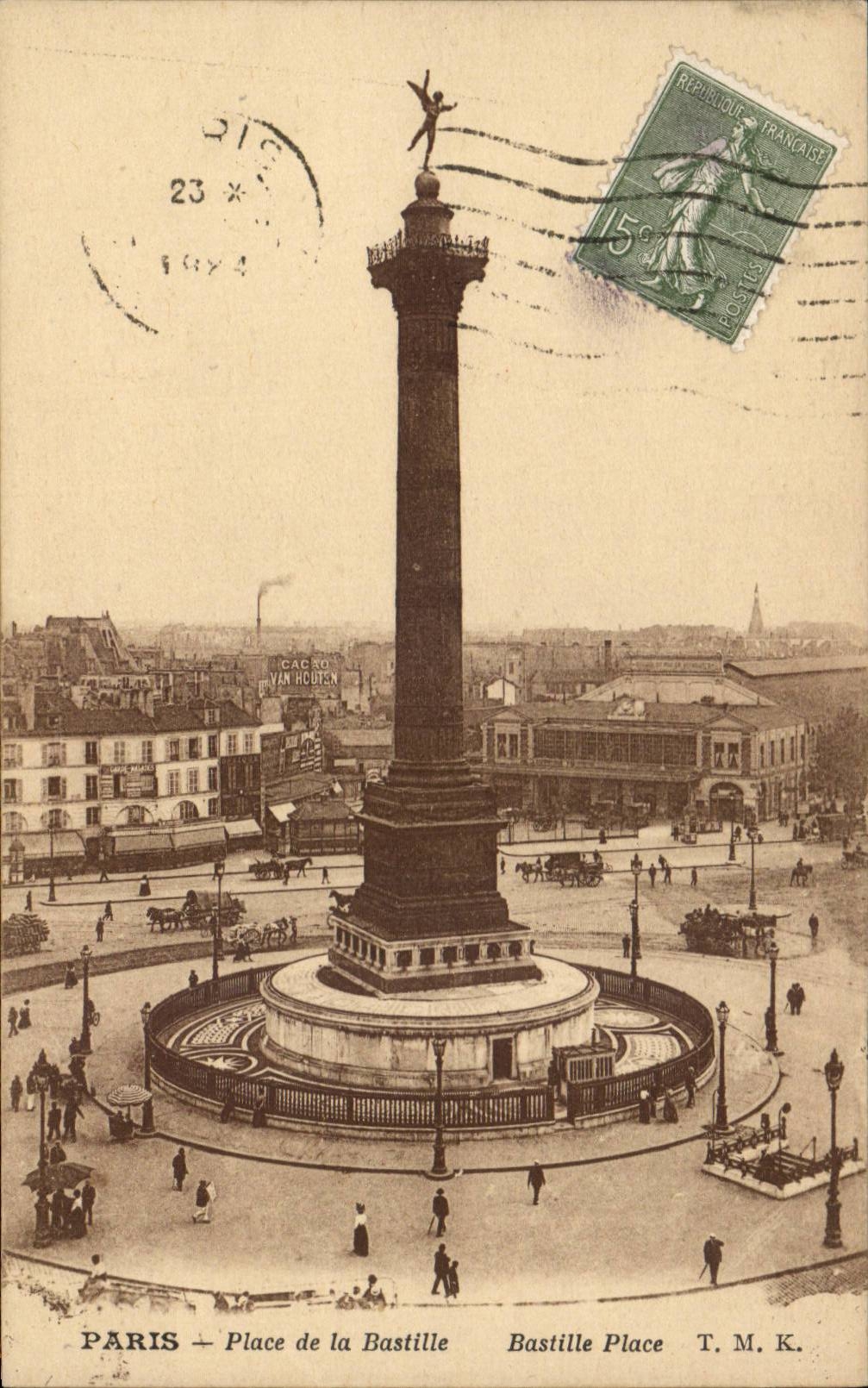 Paris CPA place de la Bastille