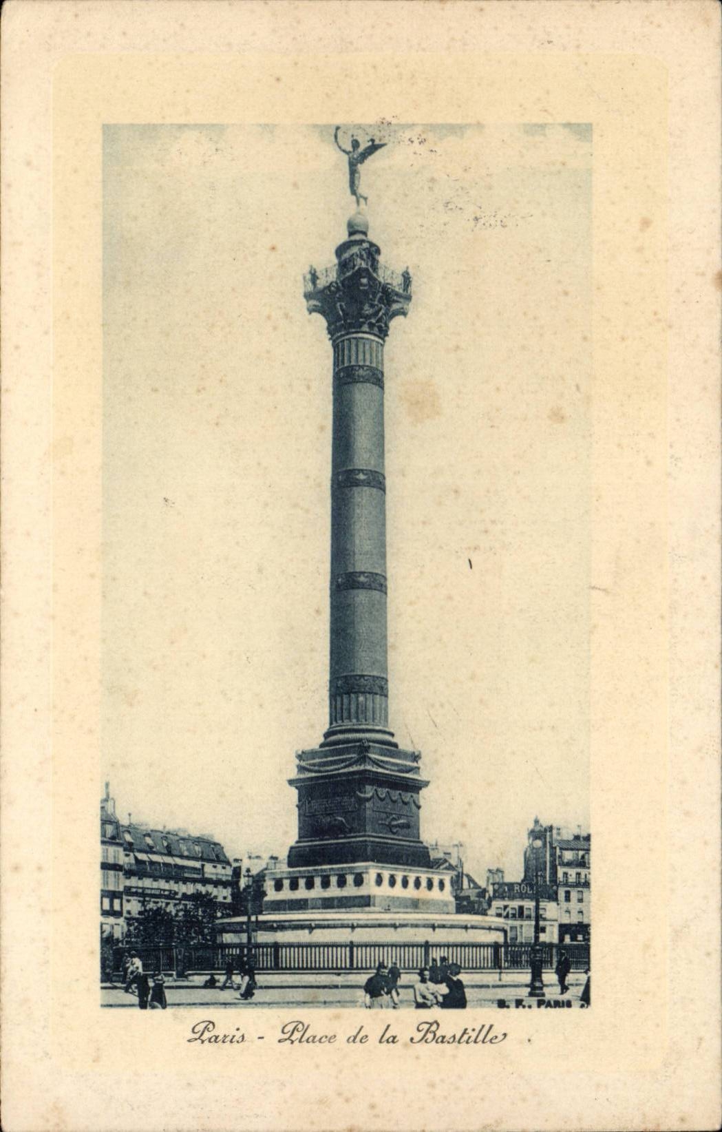 Paris CPA place de la Bastille Colonne de Juillet