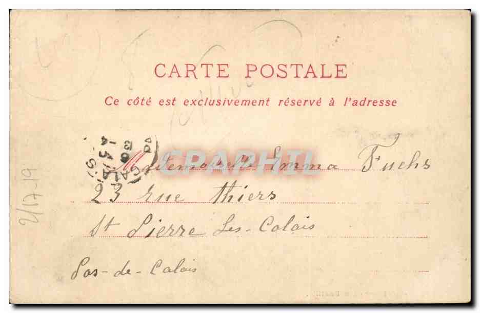 Paris CPA place de la Bastille Colonne de Juillet — Rückseite