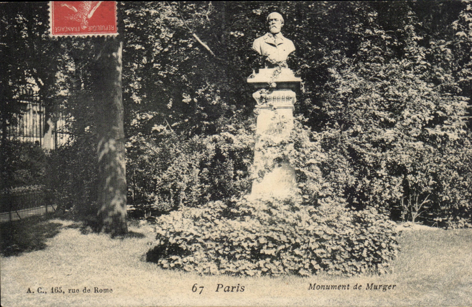Paris CPA Monument de Murger