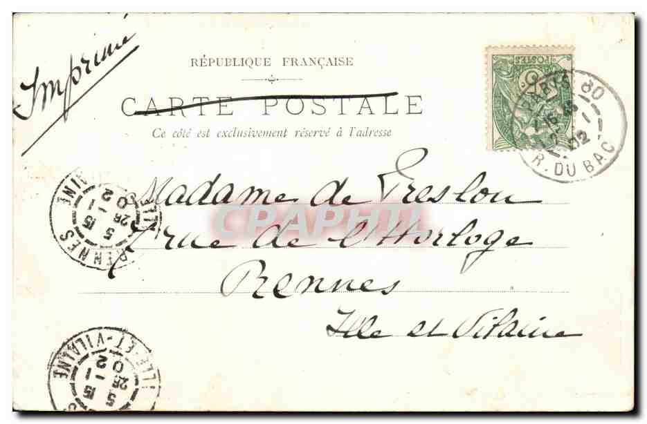 Paris CPA St Etienne du Mont — Rückseite