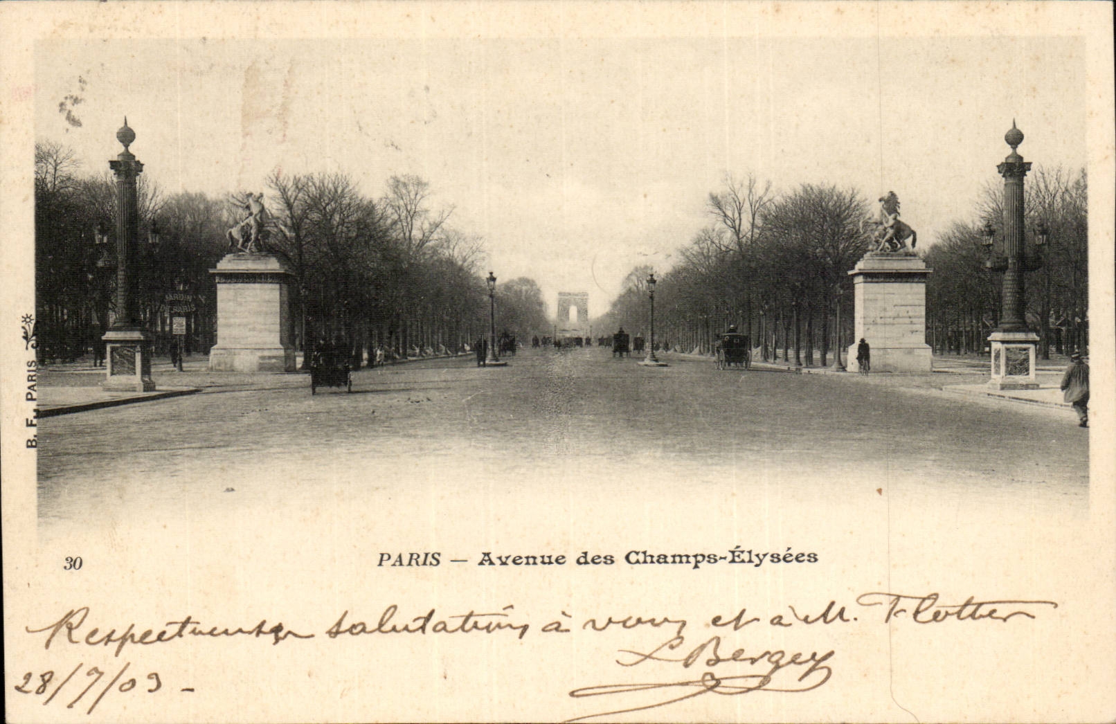 Paris CPA Avenue des Champs Elysees