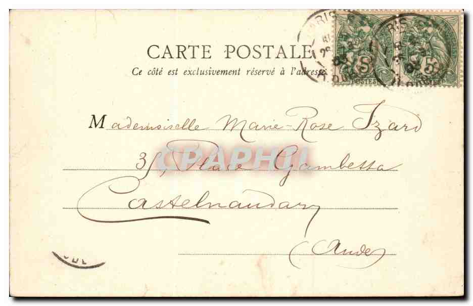 Paris CPA palais Bourbon Chambre des Deputes — Rückseite