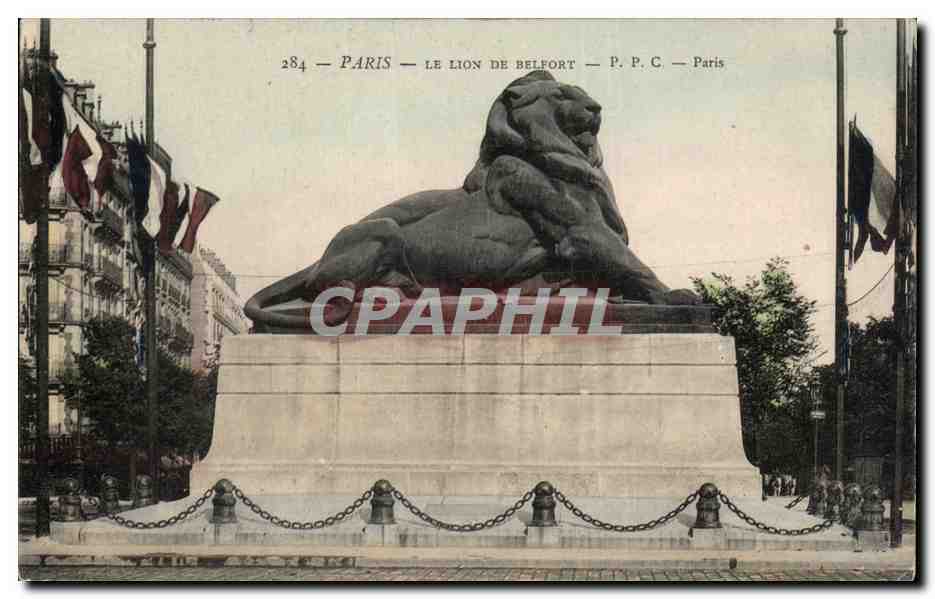 Paris CPA Le lion de Belfort
