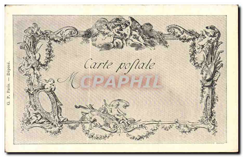 CPA Fantaisie Les chefs d'oeuvre de l'art au 18eme La villageoise WAtteau — Rückseite