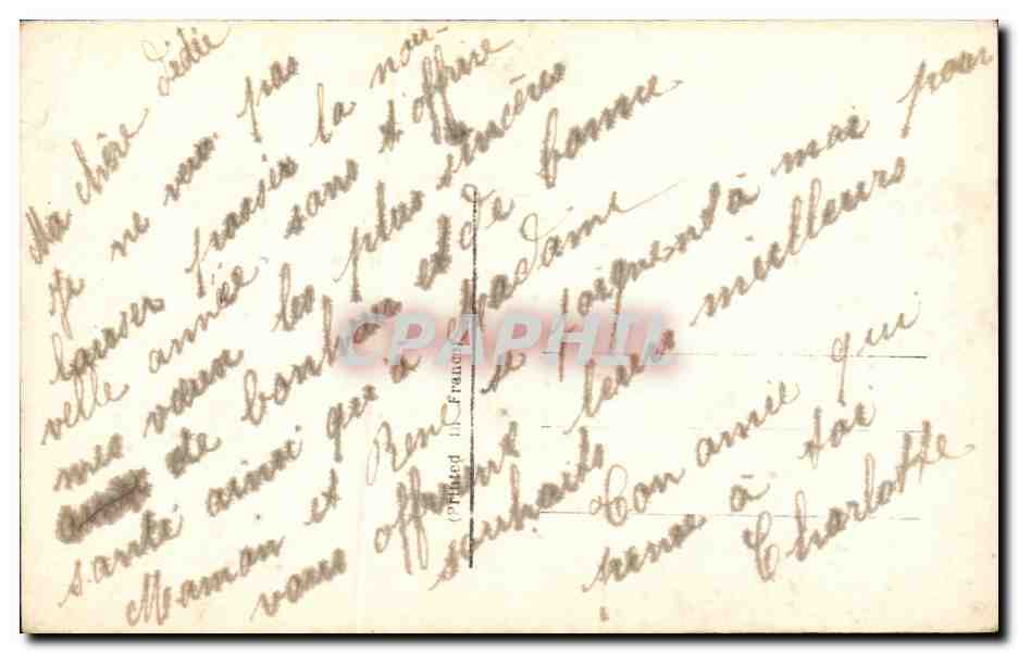 CPA Fantaisie Femme Bonne annee — Verso