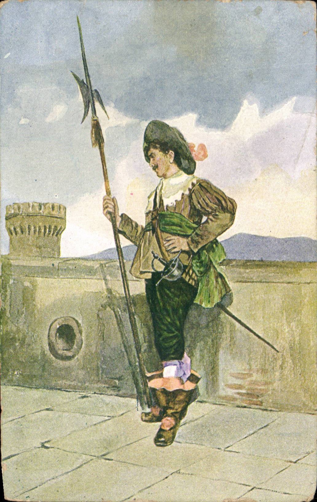 CPA Uniforme Mousquetaire Musketeer Militaria