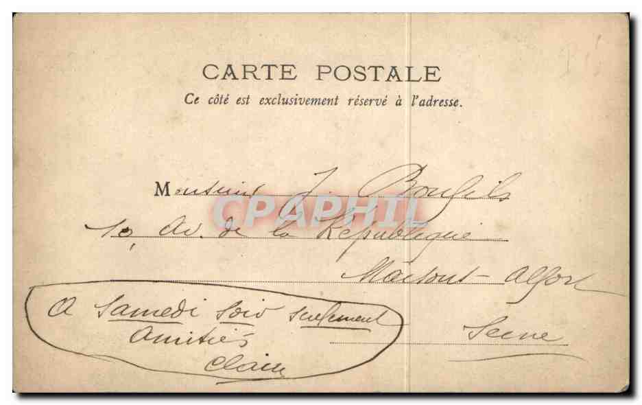 CPA Fantaisie Femme — Rückseite