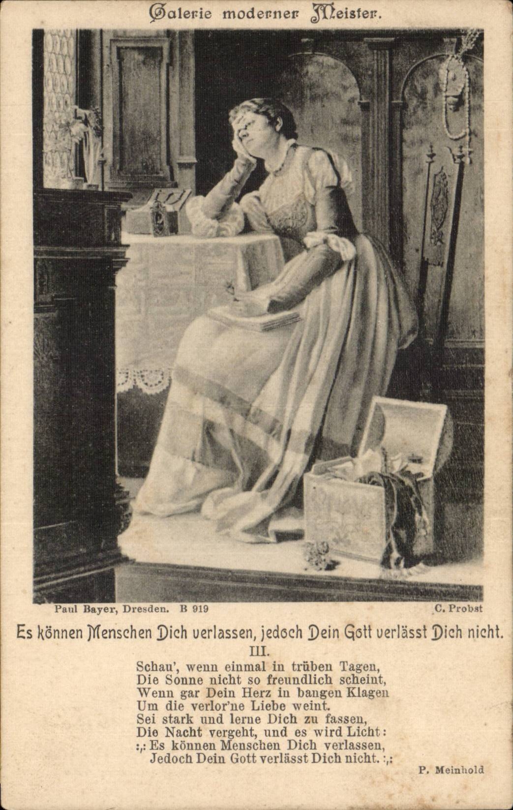 CPA Fantaisie Femme Galerie moderne Meister
