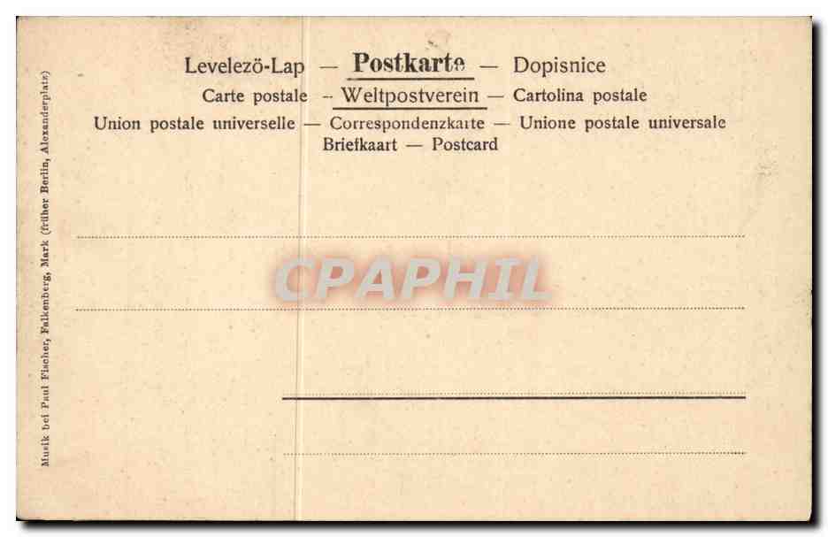 CPA Fantaisie Femme Galerie moderne Meister — Rückseite