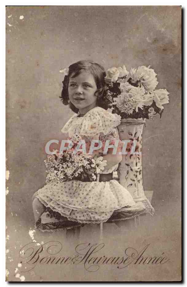 CPA Fantaisie Enfant Heureuse Annee