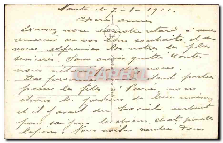 CPA Fantaisie Homme Gage d'affection — Rückseite