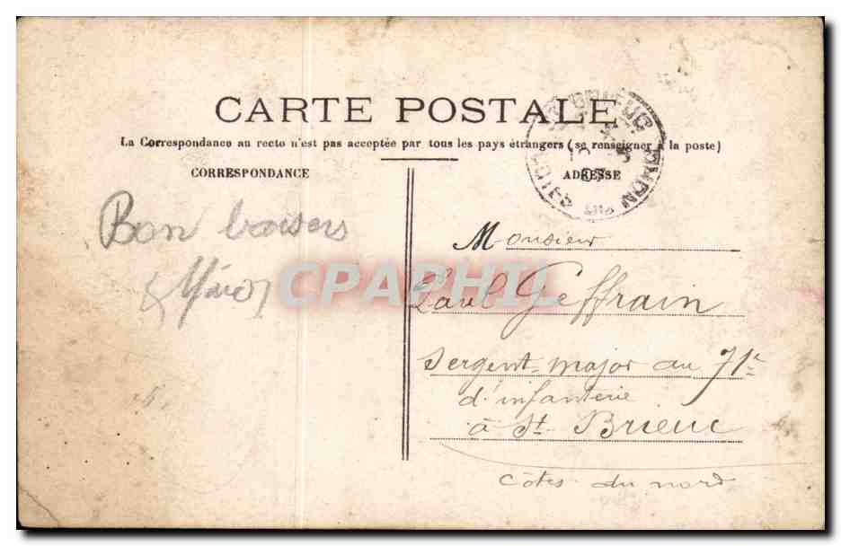CPA Fantaisie Femme Rouet — Rückseite