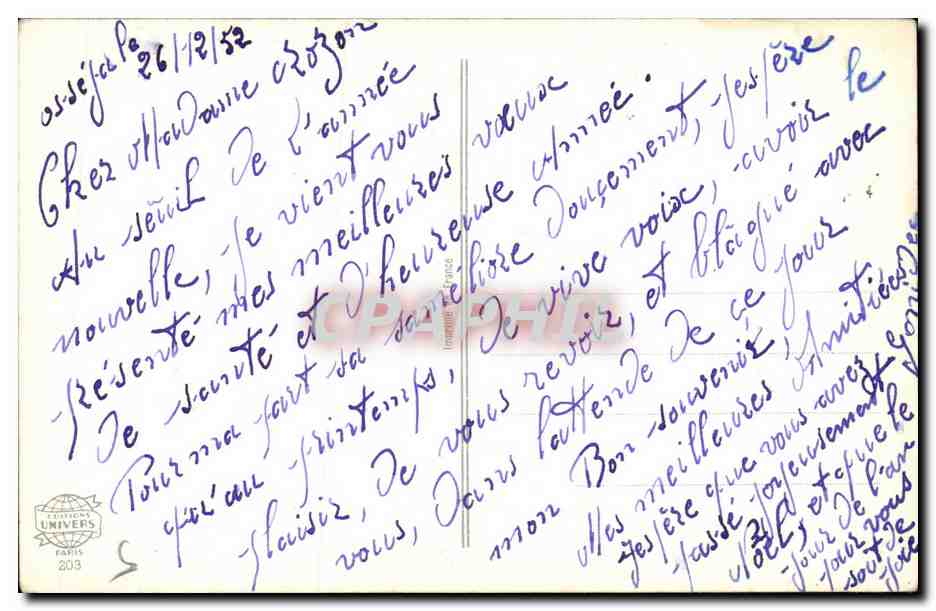 CPA Fantaisie Heureuse annee — Verso