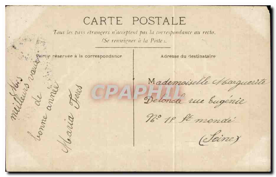 CPA Fantaisie Enfant Sincere amitie — Verso