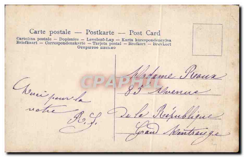 CPA Fantaisie Enfant — Rückseite