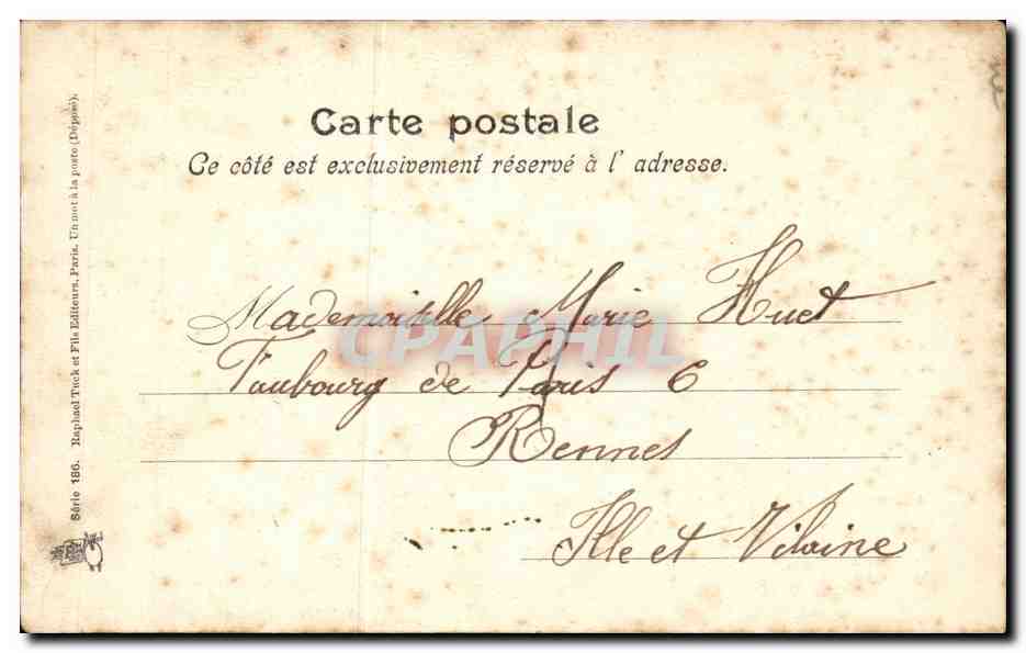 CPA Fantaisie Enfant L'ancienne et la nouvelle Annee Pere Noel Christmas — Rückseite
