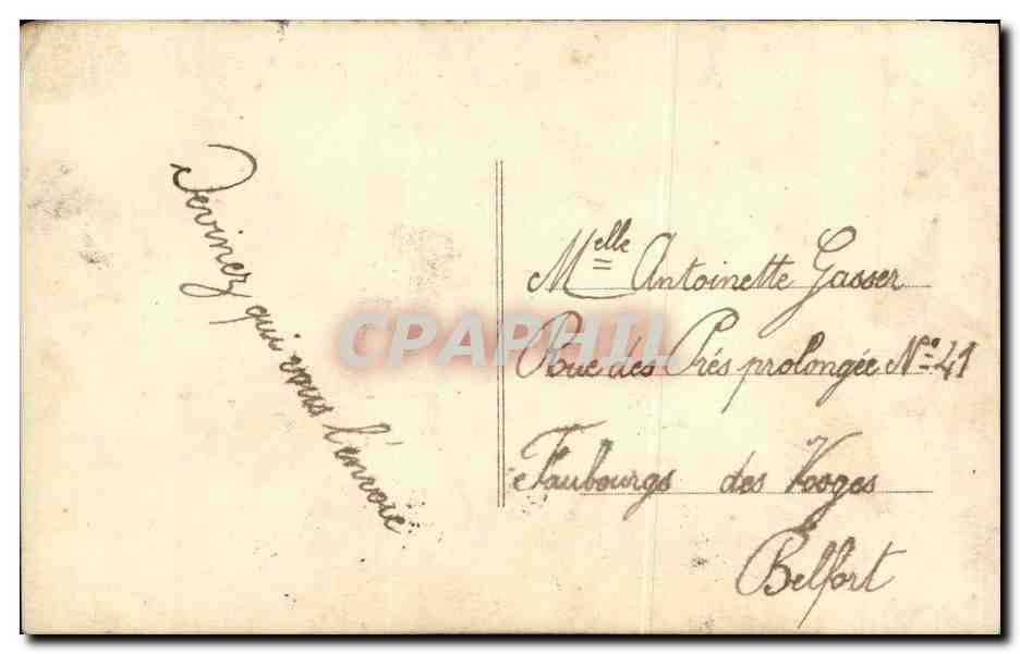 CPA Fantaisie Femme Rendez vous nocturne — Verso