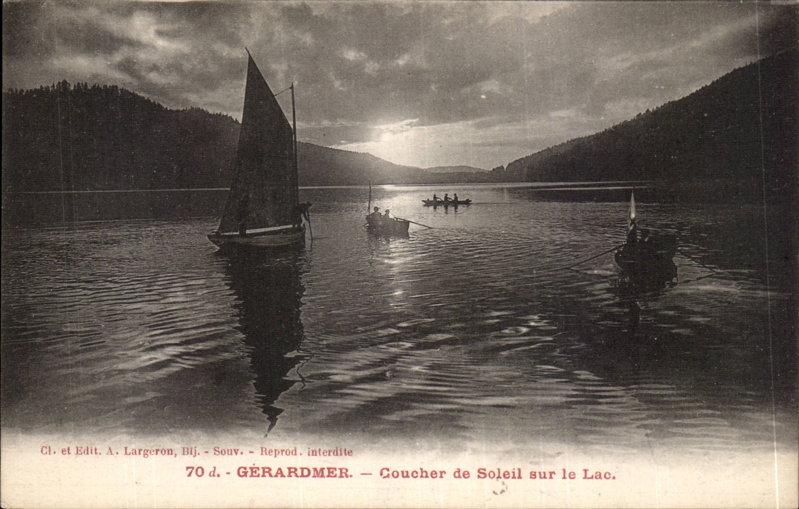 CPA Gerardmer Coucher de soleil sur le lac