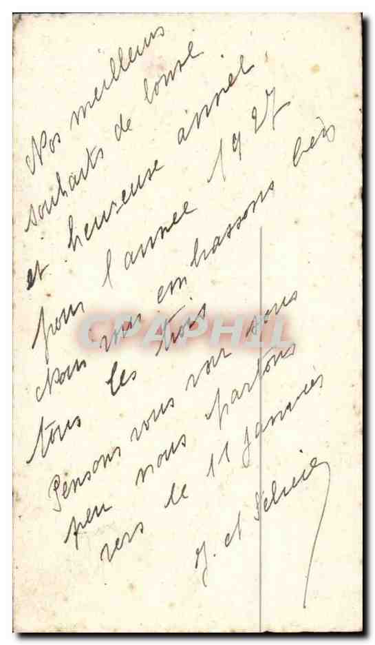 CPA Fantaisie Fleurs Bonne annee — Verso