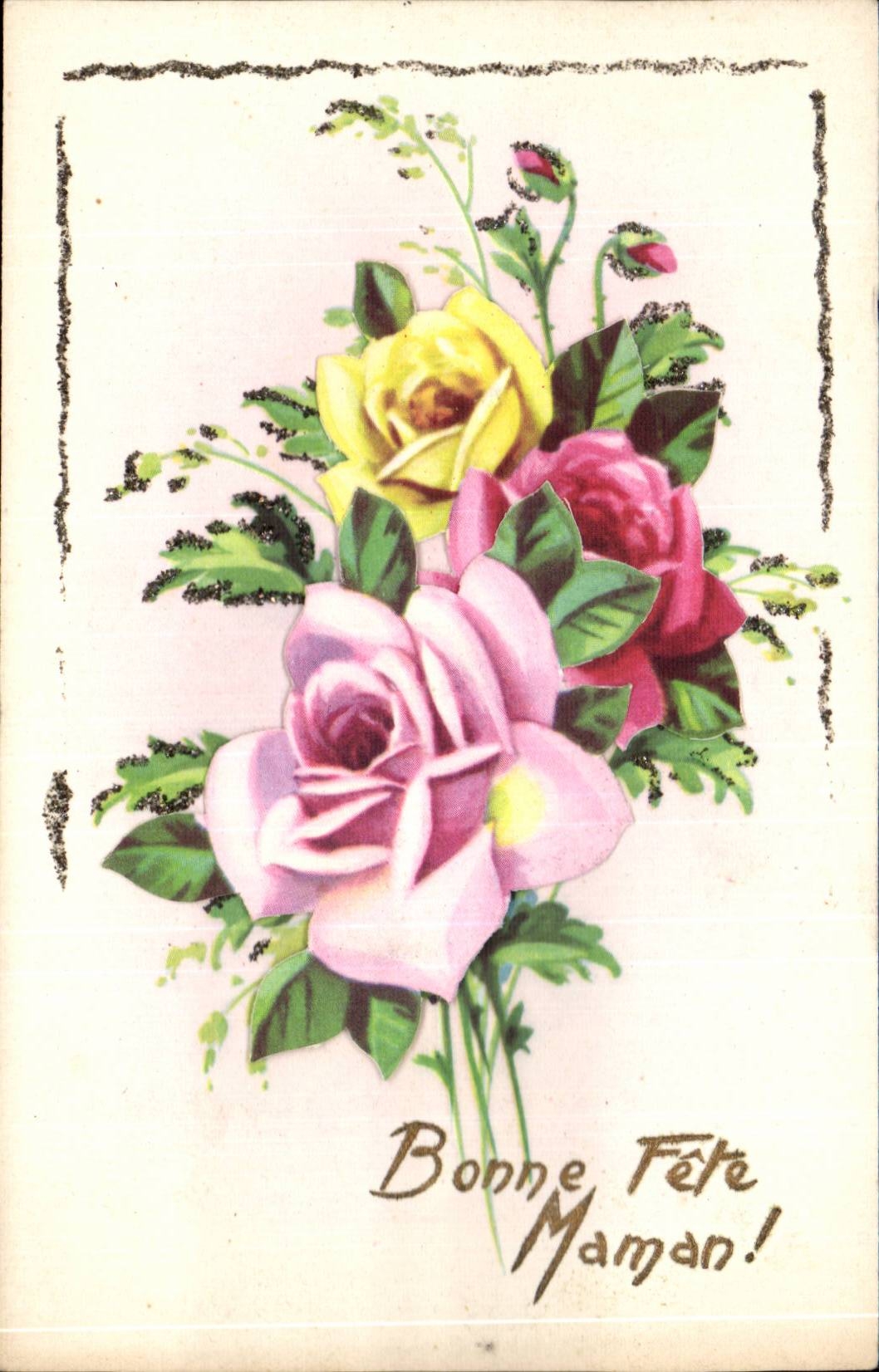 CPA Fantaisie Bonne fete maman