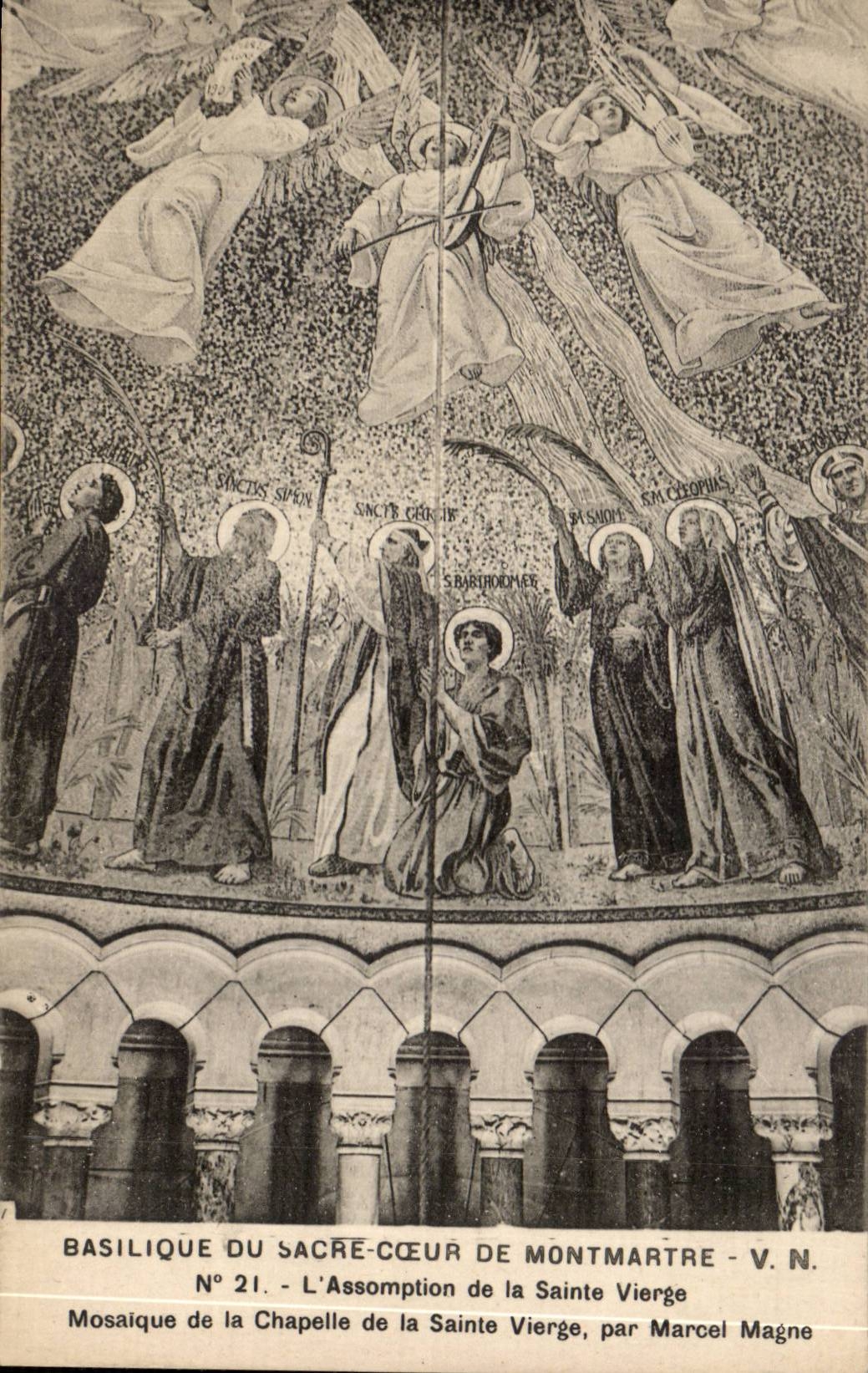 Basilique du Sacré-Cœur de Montmartre — Mosaïque de la Chapelle de la Sainte Vierge, par Marcel Magne — N° 21