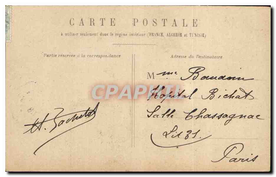 Paris CPA Notre DAme — Verso