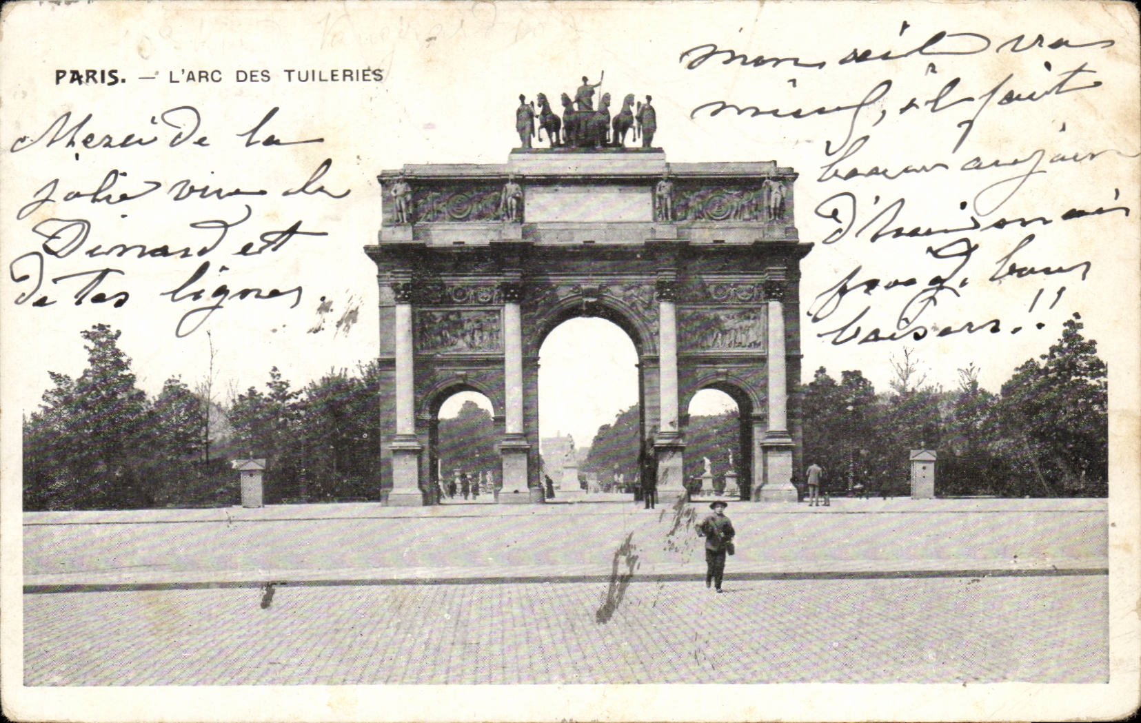 Paris CPA Arc des Tuileries