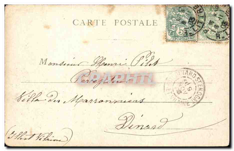 Paris CPA Arc des Tuileries — Verso