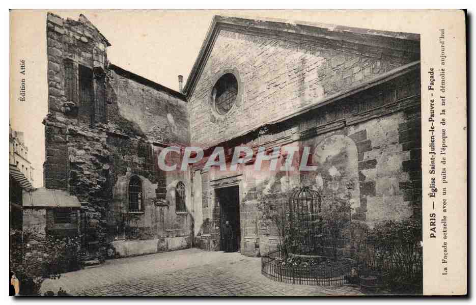 Paris CPA Eglise Saint Julien le Pauvre Facade
