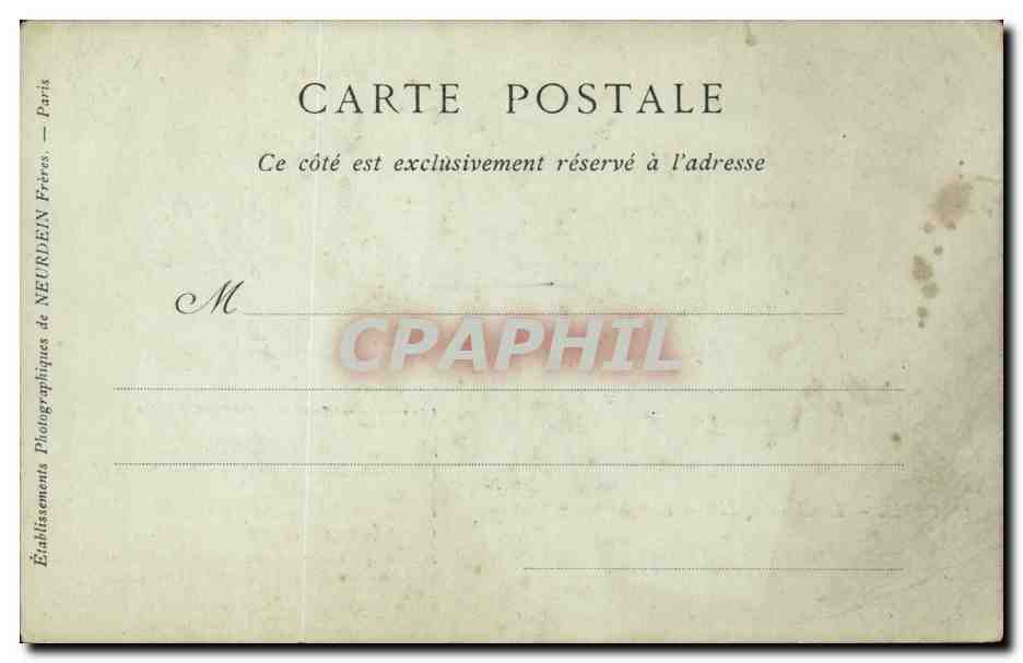 Paris CPA Cimetiere du Pere Lachaise — Rückseite