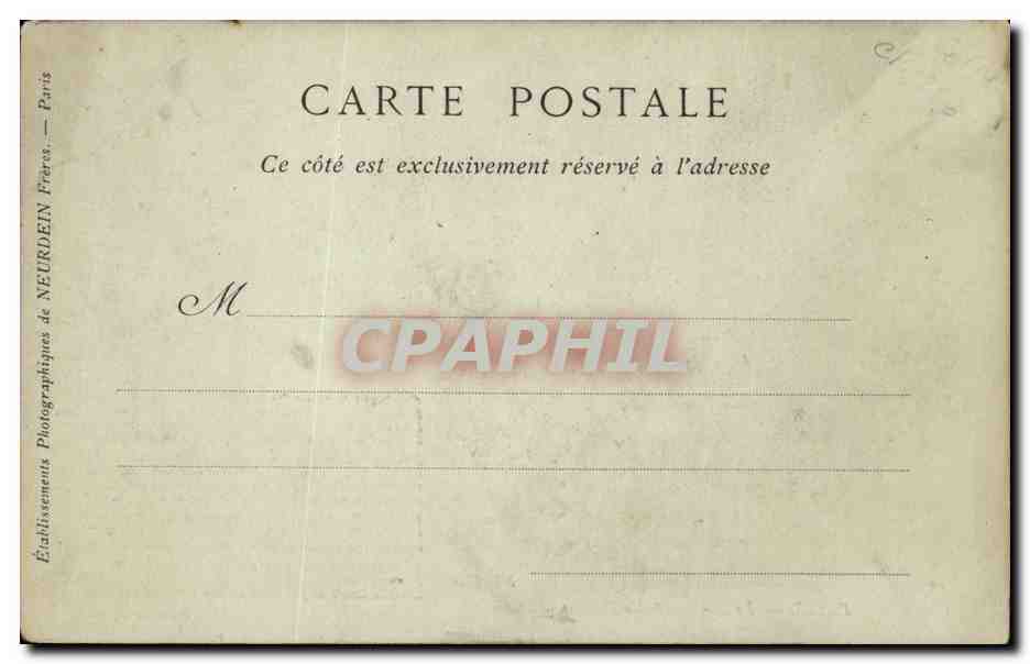 Paris CPA Boulevard des Italiens — Verso