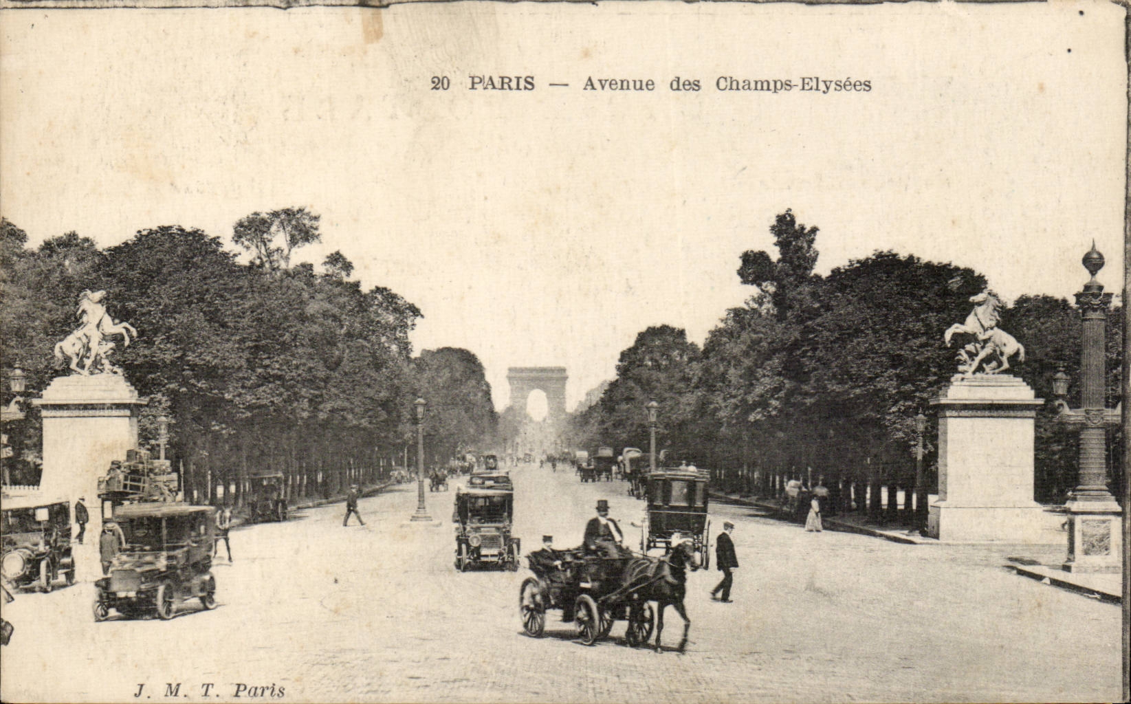 Paris CPA Avenue des Champs Elysees