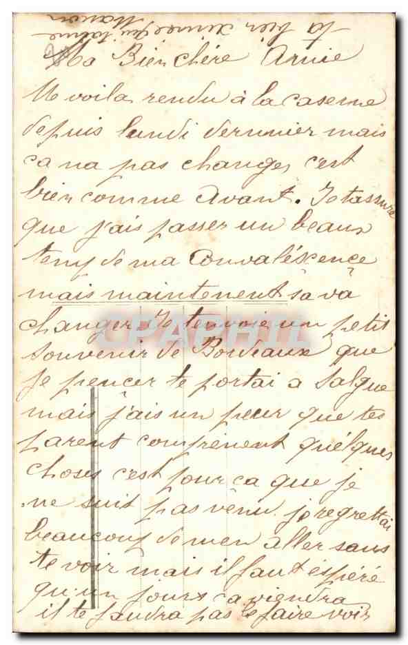 CPA FAntaise Femme  — Rückseite