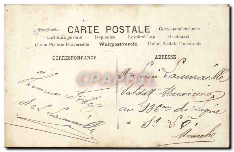 CPA FAntaise Enfant Bonne fete — Rückseite
